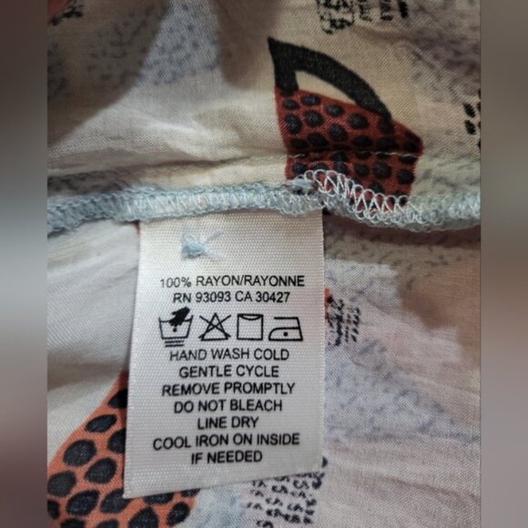 Nic + Zoe Perk Up Coffee Cup Print Top Size Large - Picture 5 of 7